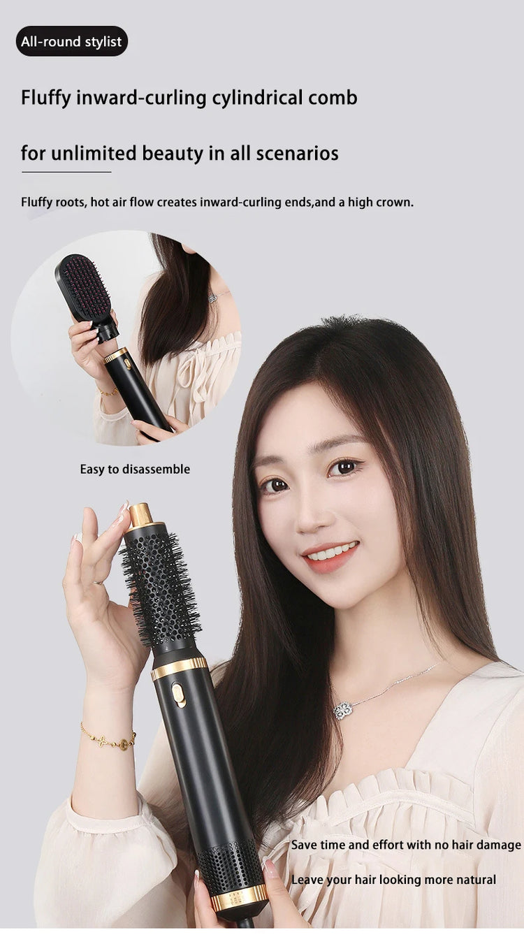 5 in 1 Hair Dryer Brush Hot Comb Set Professional Curling Iron Hair Straightener Styling Tool Air Styling Hair Dryer Household