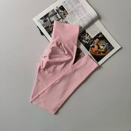 Seamless Sport Yoga High Waist Pants Leggings Sport See Through Yoga Gym Running Quick Dry Pants Scrunch Butt Pants PlatiNum