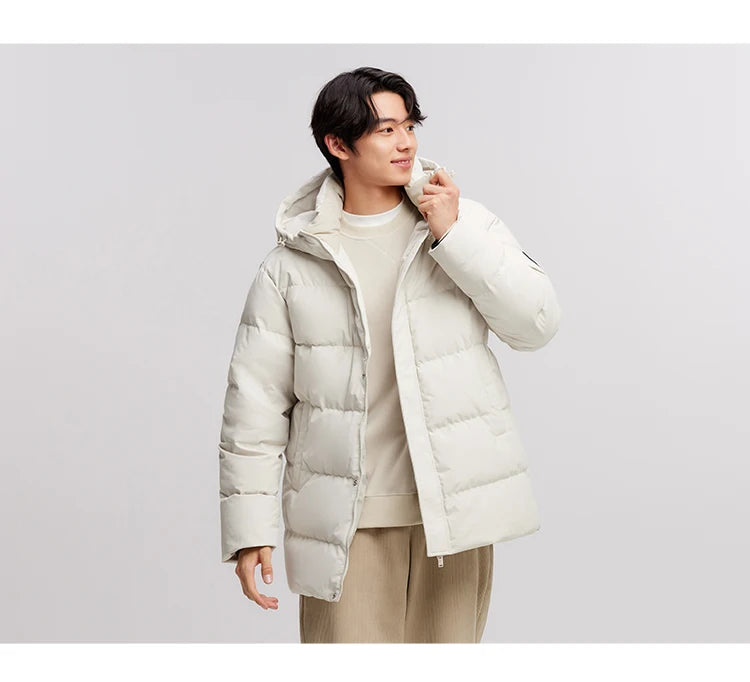 Semir Down Jacket Men 2026 Winter New Hooded Mid-Length Thick Versatile Coat