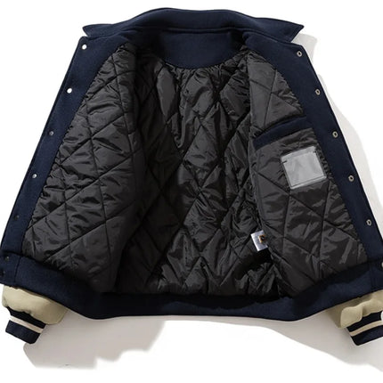 Man Baseball Jacket Winter Letter Embroidery Varsity Jacket Women American Vintage Coat Warm Fashion Hip Hop Original Original