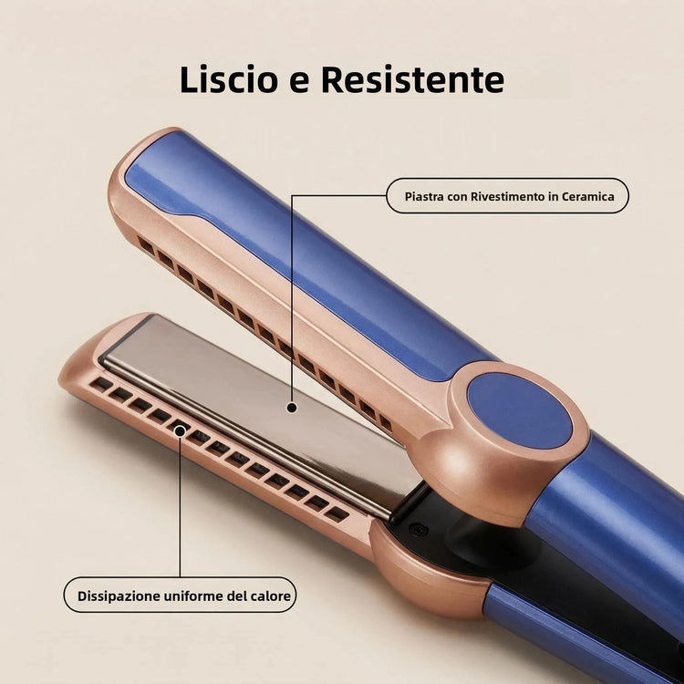 SenCiciMen 2-in-1 Air Straight & Dryer Combo - Negative Ion Heated Flat Iron for Fast, Long-Lasting Hairstyling at Home & Salon