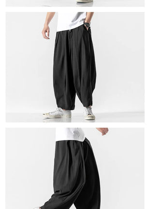 Men's Oversized Wide Leg Pants Comfortable Harajuku Style Joggers Casual Loose Fashion Elastic Waist Streetwear