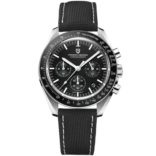 PAGANI DESIGN 2026 Nuovo Orologio al Quarzo Retrò Color Cuoio Chiaro per Uomo, Cronografo Sportivo con Vetro Zaffiro AR, Orologio da Polso Luminoso per Uomo VK63