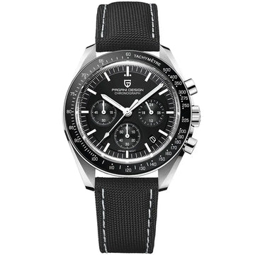 PAGANI DESIGN 2026 Nuovo Orologio al Quarzo Retrò Color Cuoio Chiaro per Uomo, Cronografo Sportivo con Vetro Zaffiro AR, Orologio da Polso Luminoso per Uomo VK63