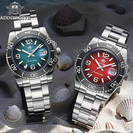 ADDIESDIVE Men Quartz Watch Japan 2115 BGW9 Luminous 200m Waterproof Diver Wristwatch 316L Stainless Steel Men's Watches New