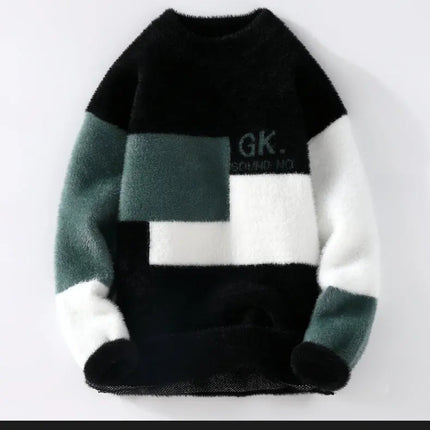 Sweaters men 2025 Winter Letter pattern thick sweater men Student youth sweaters autumn Men's wool pullovers full size S-3XL