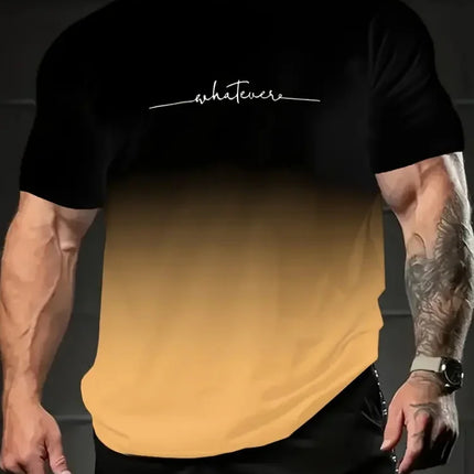 Men's Plain Printed T-shirt Oversized Fashion Summer Outdoor Breathable Men's Top New Crew Neck Short Sleeve