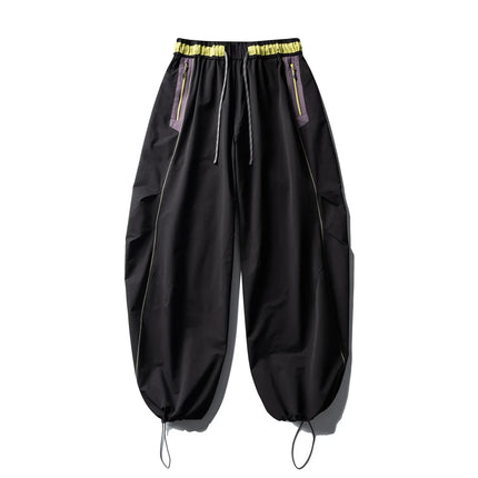 Men Women Splice Fashion Outdoor Loose Casual Lightweight Quick Dry Sports Cargo Baggy Pants Track Trouser Jogger Sweatpants