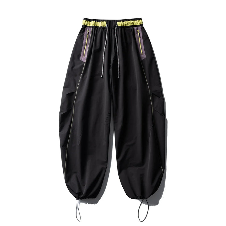 Men Women Splice Fashion Outdoor Loose Casual Lightweight Quick Dry Sports Cargo Baggy Pants Track Trouser Jogger Sweatpants