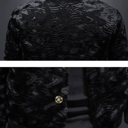 Winter Men Gold Mink Fur Thickened Sheepskin Water-Repellent One-Piece Collar Coat Mens Wool Trench Coat Manteau Homme Hiver