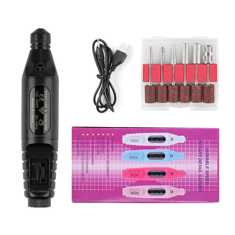Pen‑Form Manicure Pedicure Grinding Machine Compact Electric Nail Polisher Drill For Daily Nail Grooming And Diy Hand‑Made Nail Creation