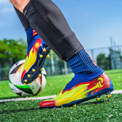 Nuovi Scarpini da Calcio per Uomo, Scarpe Sportive da Esterno per Ragazzi, Tacchetti Lunghi Antiscivolo Traspiranti, Scarpe da Calcio per Allenamento e Partite, Comode per Adulti