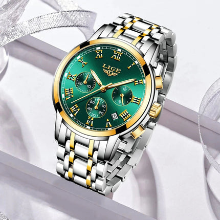 LIGE 2024 nuove donne di moda orologi da donna top brand di lusso creativo bracciale da donna in acciaio orologi orologio impermeabile al quarzo femminile platinumshop