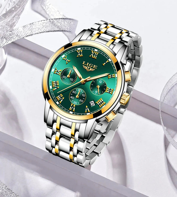 LIGE 2024 nuove donne di moda orologi da donna top brand di lusso creativo bracciale da donna in acciaio orologi orologio impermeabile al quarzo femminile platinumshop
