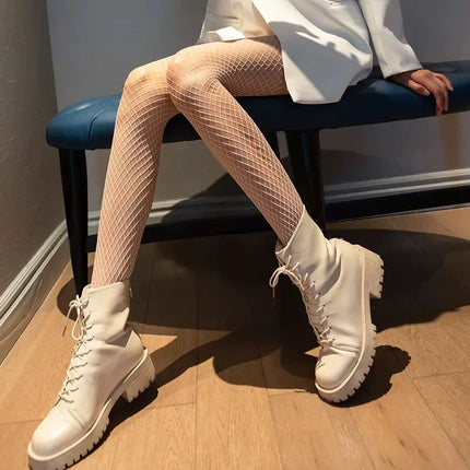 Sexy women's long mesh knit nylon tights thin body stockings perfect legs fishnet hollow high waist leggings socks