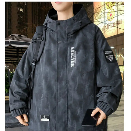 Fashion 2026 Spring Autumn Men's Casual Hooded Jackets Streetwear Windproof Coats Youth Outdoor Plus Size 4XL Hoody Top Clothing