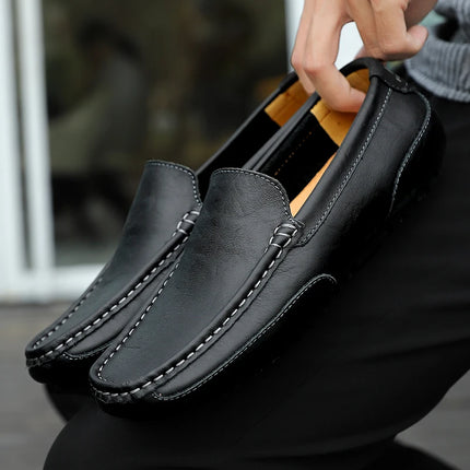 Mocassini in Pelle Traspirante, Scarpe Casual da Uomo, Slip-on Formali Italiane, Chaussure Homme