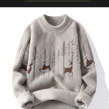 Winter new style Men's Sweater Long sleeve Letter Pattern Men Fashion Sweaters Thicken Warm Wool Pullovers Sweater