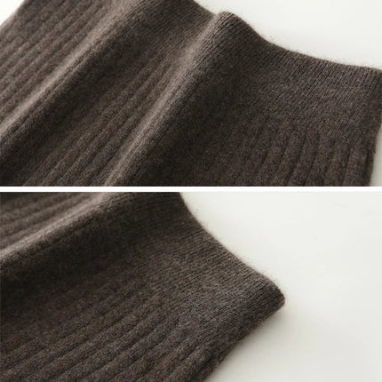 100% Wool Drawstring Skirt For Women's Autumn Winter Solid Color Slim Fit Elastic UltraShort Mini Waist Knitted Skirt PlatiNum