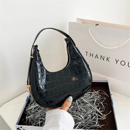Fashion Stone Pattern Shoulder Bag Women'S Small Handle Underarm Bag Clutch Luxury Women'S Handbag Tote Bag Mini Dumpling Bag PlatiNum