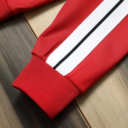 European and American new leisure sports suit men and women high-end fashion space cotton cardigan fashion two-piece large size PlatiNum