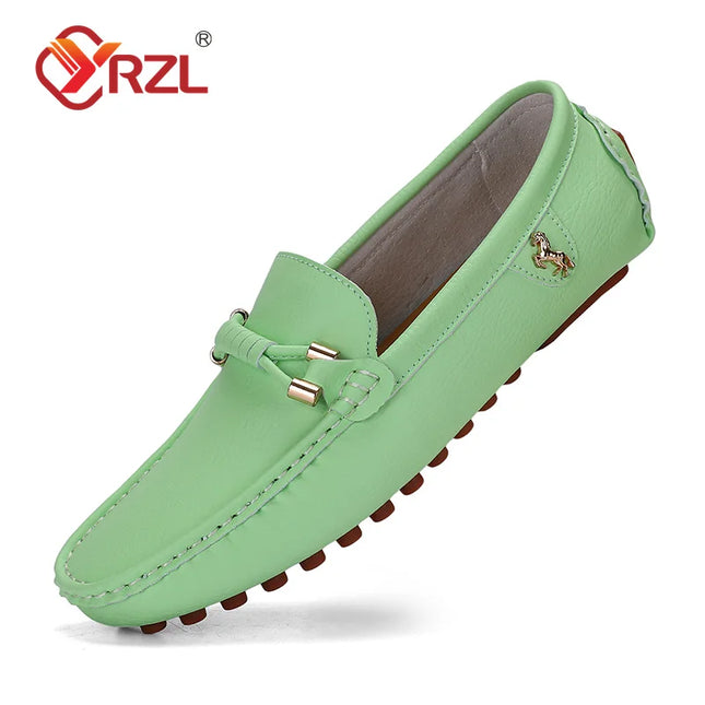YRZL Mocassini da uomo Scarpe in pelle fatte a mano Scarpe da guida casual Scarpe slip-on Mocassini comodi di lusso Scarpe da uomo Taglie forti 37-48