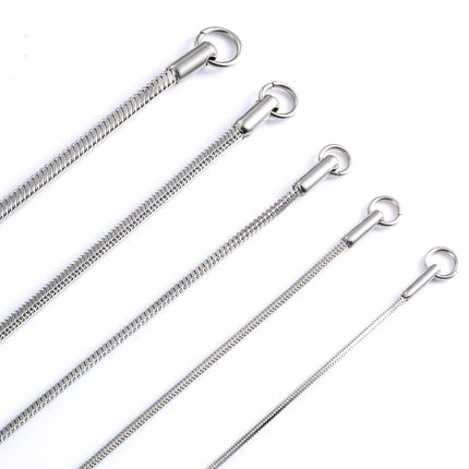SHSTONE 1mm/2mm/3mm Women Snake Chain Men 925 Sterling Silver 40-75cm Necklaces Fashion Choker Jewelry Classics Neck Necklace PlatiNum
