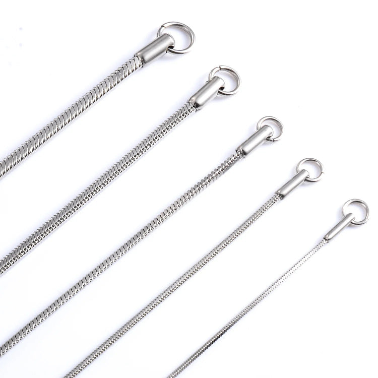 SHSTONE 1mm/2mm/3mm Women Snake Chain Men 925 Sterling Silver 40-75cm Necklaces Fashion Choker Jewelry Classics Neck Necklace PlatiNum
