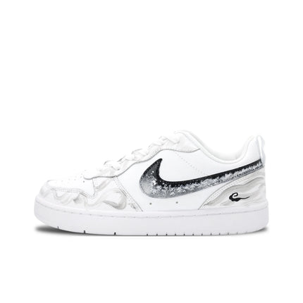 Scarpe da Skateboard Nike Court Borough Unisex Low Top Silver Moonlight BQ5448-100 (team1925-)