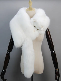 Unisex Real Fur Fox Scarf Men Woman Winter Warm Natural Fur Shawl Soft Headscarf Super big Gray Silver Fox Scarf Fur Accessories