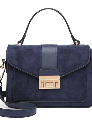 Elegante borsa da donna KONO in similpelle PVC, tracolla rimovibile, diverse modalità di trasporto, dimensioni compatte 22×8×15 cm, perfetta per tutti i giorni e per il lavoro.