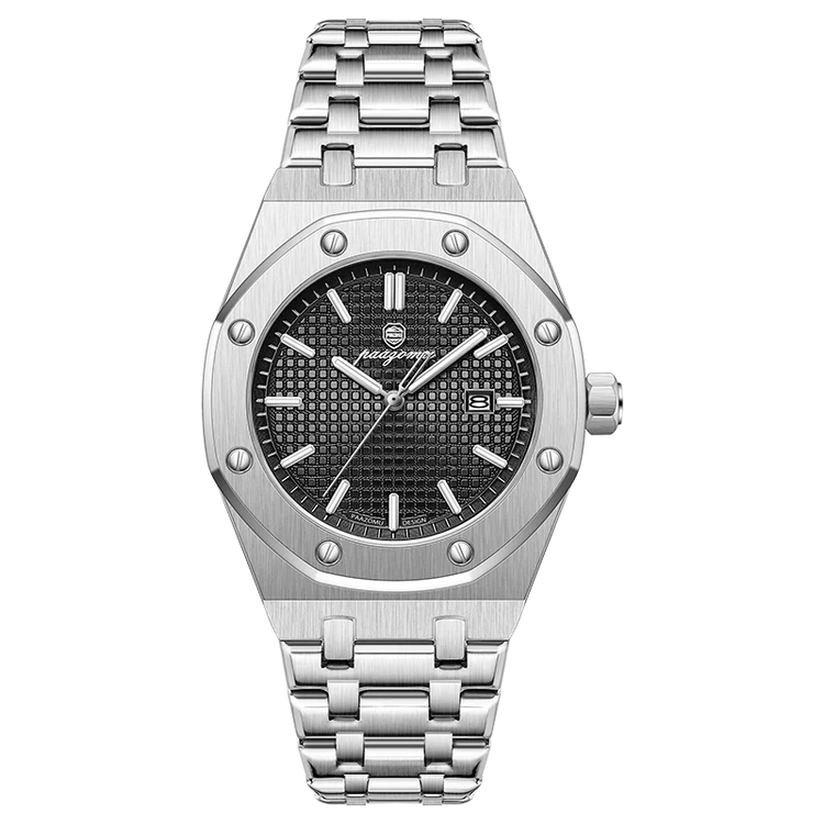 Customized Watch PAAZOMU Business Man Wristwatch Waterproof Luminous Date Men Watch Stainless Steel Quartz Watches For Men Reloj