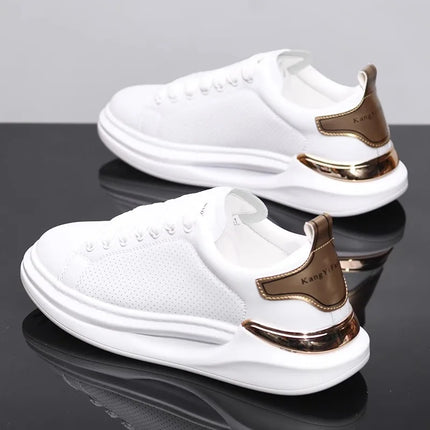 Summer breathable white shoes trendy couple shoes fashionable outdoor sports shoes versatile white casual shoes running shoes
