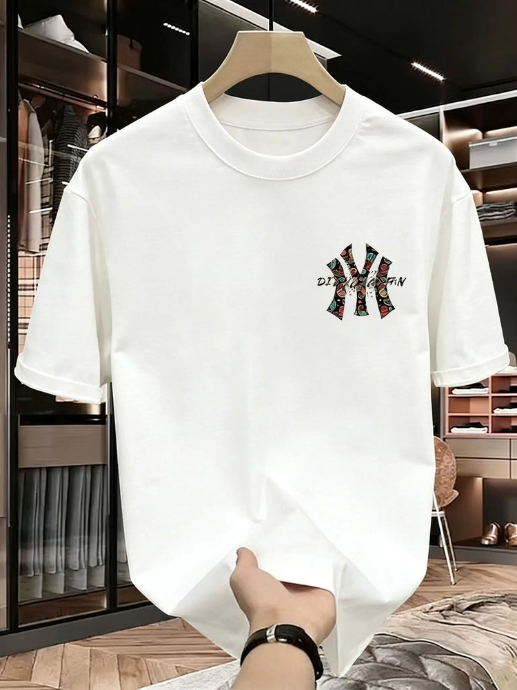 T-shirt stampata estiva da uomo - T-shirt di alta qualità, casual, versatile e alla moda, dal taglio ampio