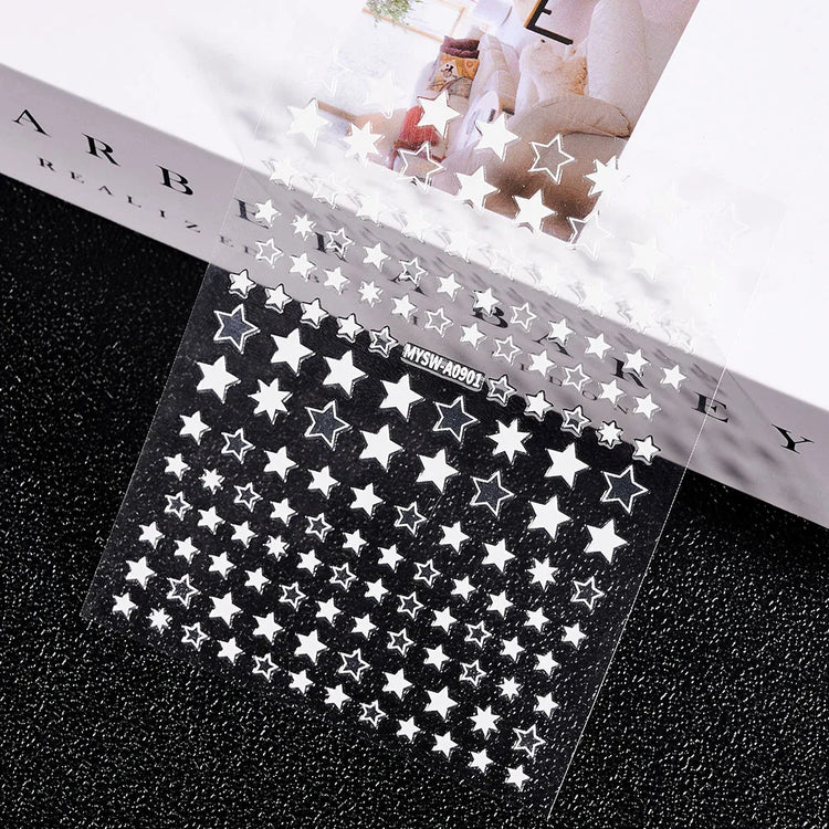 1PC 26-English Alphabet Number 3D Self-adhesive Nail Art Decal Sticker Word Small Letter Nail Decals Sticker Manicure Decoration