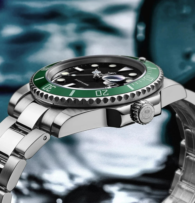 ADDIESDIVE Quartz Watch for Men 316L Stainless Steel Super Luminous Ceramic Bezel 200m Waterproof Classic Diving Men‘s Watch