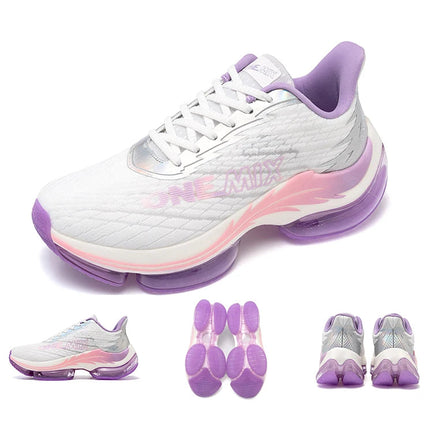 ONEMIX Scarpe da corsa con cuscino d'aria per donna Scarpe da ginnastica estive leggere con superficie in mesh traspirante Scarpe sportive per fitness all'aperto PlatiNum