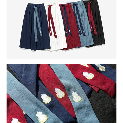 2023 Pantaloni da uomo a gamba larga Pantaloni da jogging in cotone Pantaloni larghi retrò Uomo Pantaloni di lino stile cinese Maschio Grande cavallo Nepal Abito Pantaloni solidi
