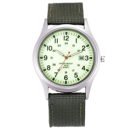 Ragazzi marca orologi economici uomo moda casual cinturino in nylon sport esercito regali data orologio da polso al quarzo fluorescente Relogio Masculino platinumshop