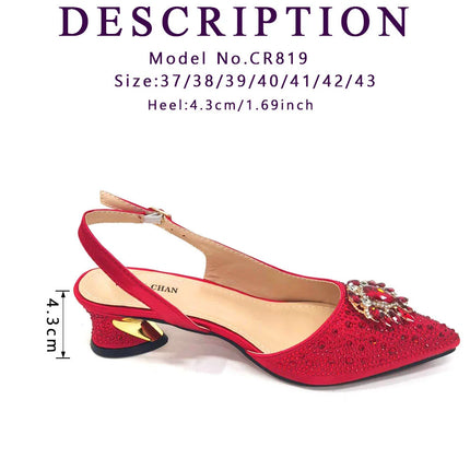Venus Chan Royal Blue Sandals for Women 2024 Luxury Wedding Pumps Med Heels strass Design Party Shoes and Bags Set