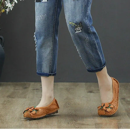 Amax luluE 2025 Moda Estate Streetwear Pantaloni in denim Donna Vintage Jeans elastici Donna Casual Allentato Ricamo Pantaloni Harem