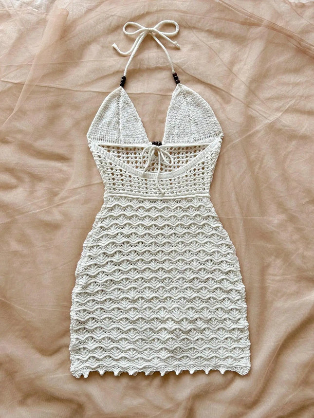 Abito da spiaggia sexy senza spalline con scollo a V primavera estate, adatto per le occasioni di appuntamento platinumshop