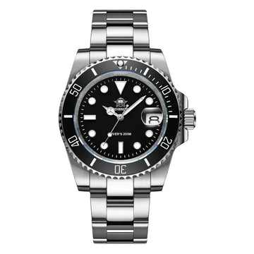 ADDIESDIVE Quartz Watch for Men 316L Stainless Steel Super Luminous Ceramic Bezel 200m Waterproof Classic Diving Men‘s Watch