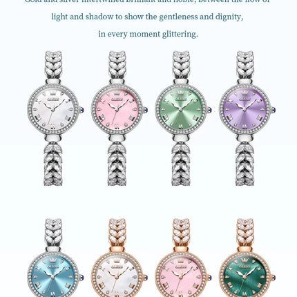 OLEVS 9971 orologio al quarzo per donna scala romana abito elegante orologio da donna moda impermeabile luminoso orologio a mano di lusso originale platinumshop