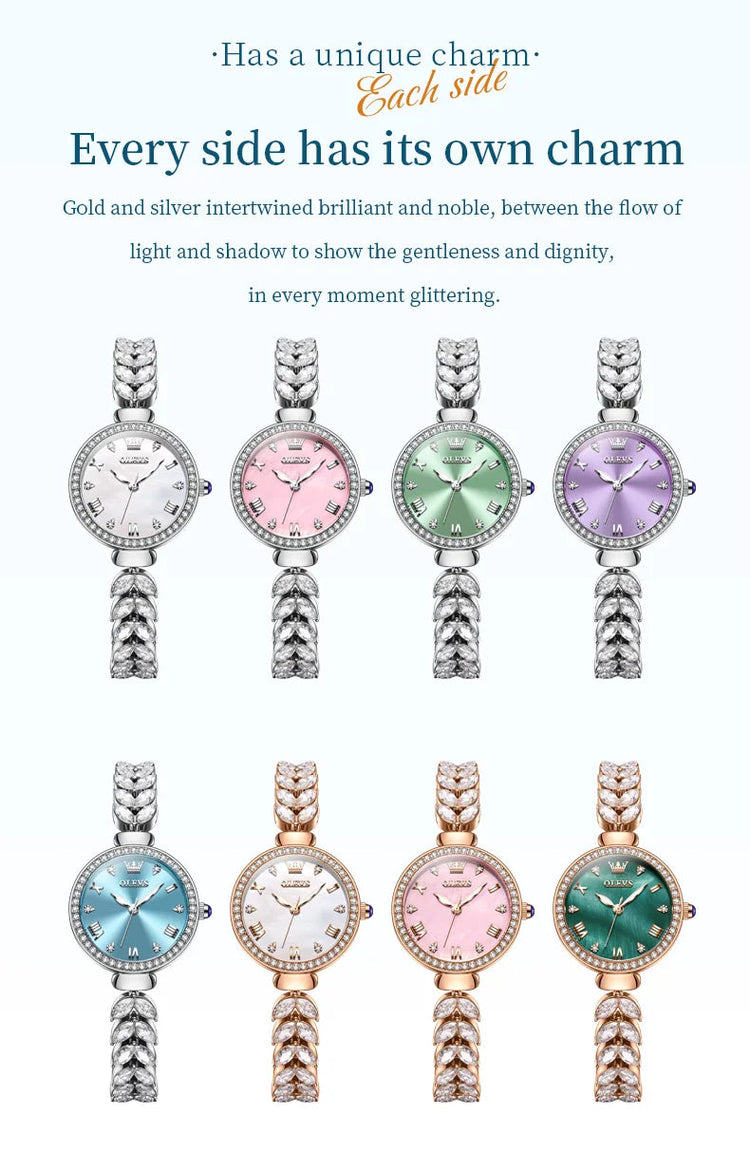 OLEVS 9971 orologio al quarzo per donna scala romana abito elegante orologio da donna moda impermeabile luminoso orologio a mano di lusso originale platinumshop