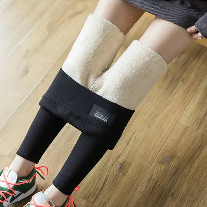 Women's Slim Fit Fleece Leggings,Winter Thick Warm Outer Wear Tight Ankle Pants,Soft Stretchy Cozy,Fashionable Bottoms,for Daily