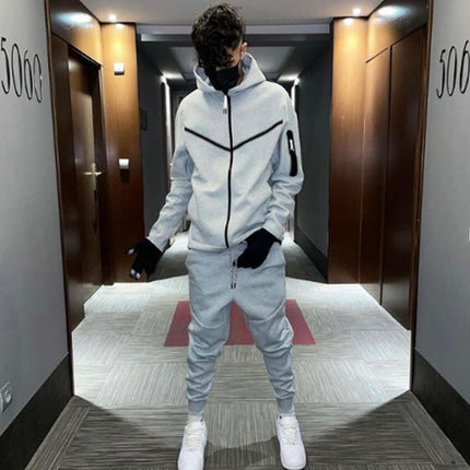 2025 Tracksuits Sports Suit Men's Hoodie Fashion Casual Sports Zipper Jacket Jacket Trousers Suitpant Sets Men New in Men's Sets PlatiNum