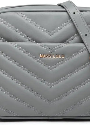 Elegante borsa a tracolla KONO in pelle PU con nappe a forma di V, compatta e versatile, perfetta per l'uso quotidiano e come regalo.