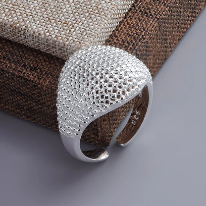 VENTFILLE Anello largo ad arco in argento sterling 925 per gioielli di design punk con geometria femminile regalo asimmetrico Dropshipping