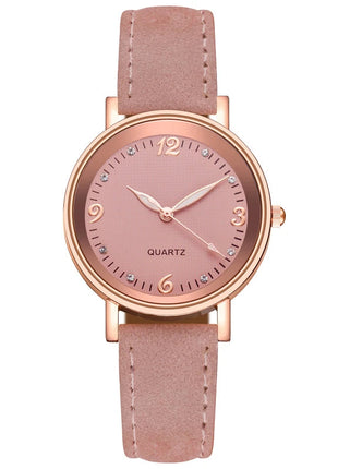 Orologio da donna alla moda con quadrante arabo, cinturino in pelle casual, orologi analogici al quarzo platinumshop